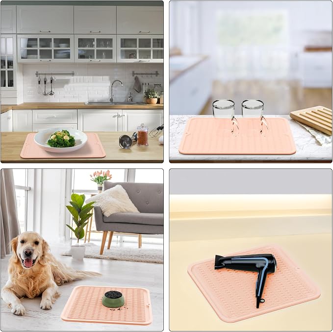 ZLR Silicone Dish Drying Mat 12" x 12" Square - Image 9