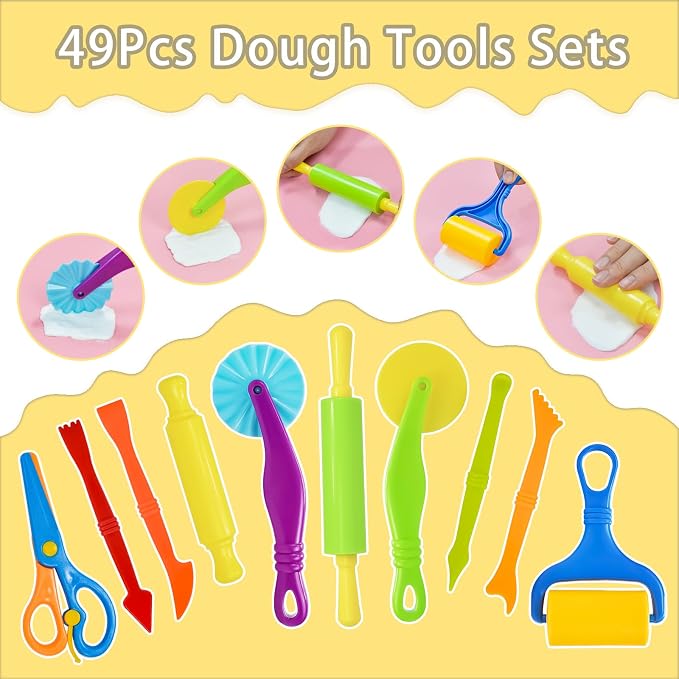 LCY WEDSHI Dough Tool Set, Dough Accessories Includes Animal Molds, Cutters - Image 3