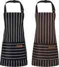 2 Pack Stripes Kids Apron, Kids Cooking Aprons by XLSXEXCL