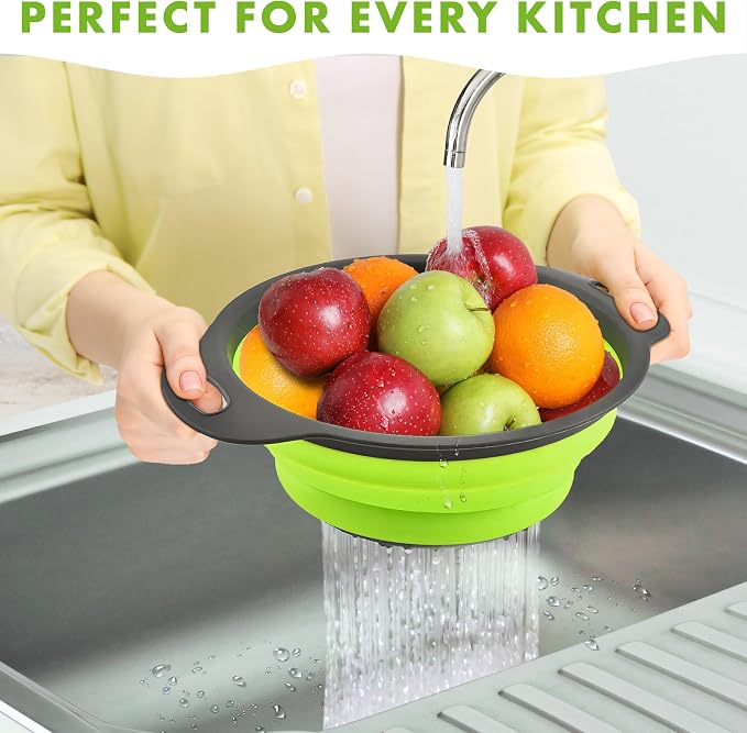 Silicone Collapsible Colander Sink Colander Collapsible Camping Versatile - Image 5