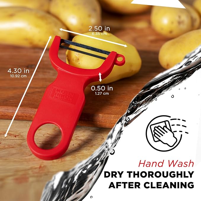 Kuhn Rikon Original Swiss Peeler 3-Pack Red/Green/Yellow - Image 6