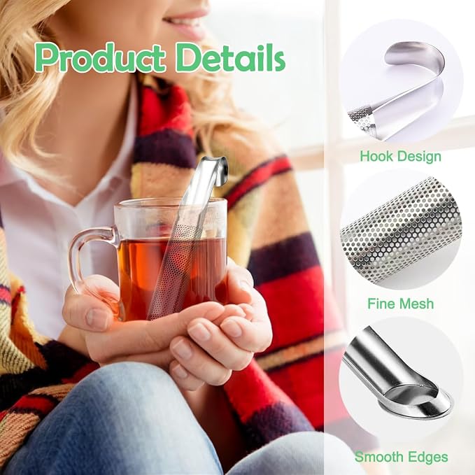 2 Pack Tea Infusers, Extra Fine Mesh Tea Strainer - Image 2