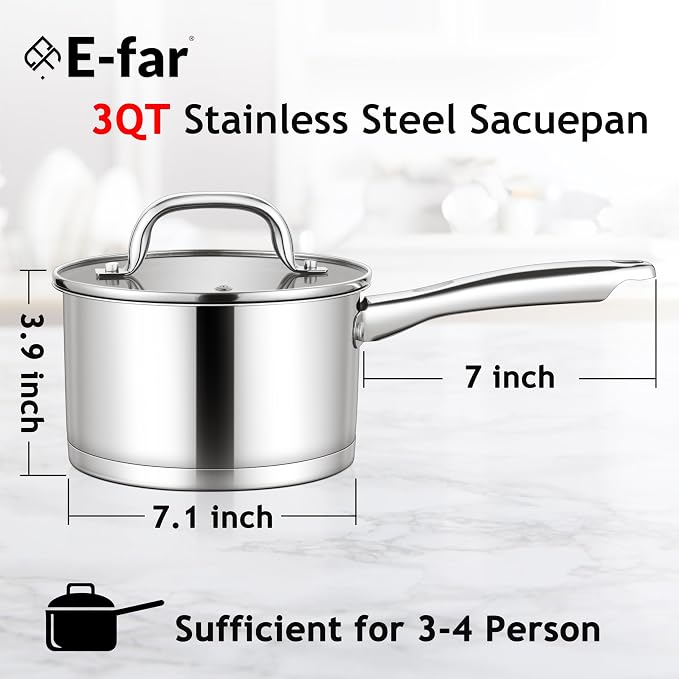 E-far Stainless Steel Saucepan - Image 2