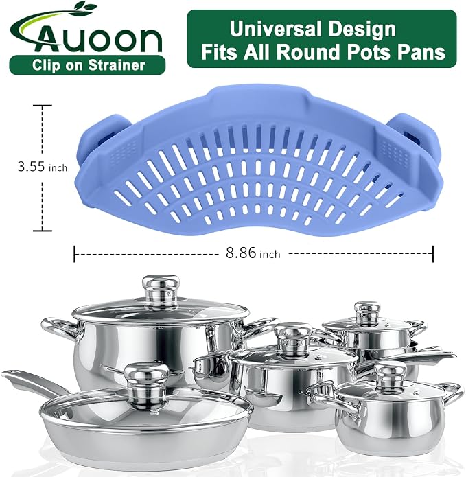 AUOON Clip on Strainer for Pots and Pans - Image 4