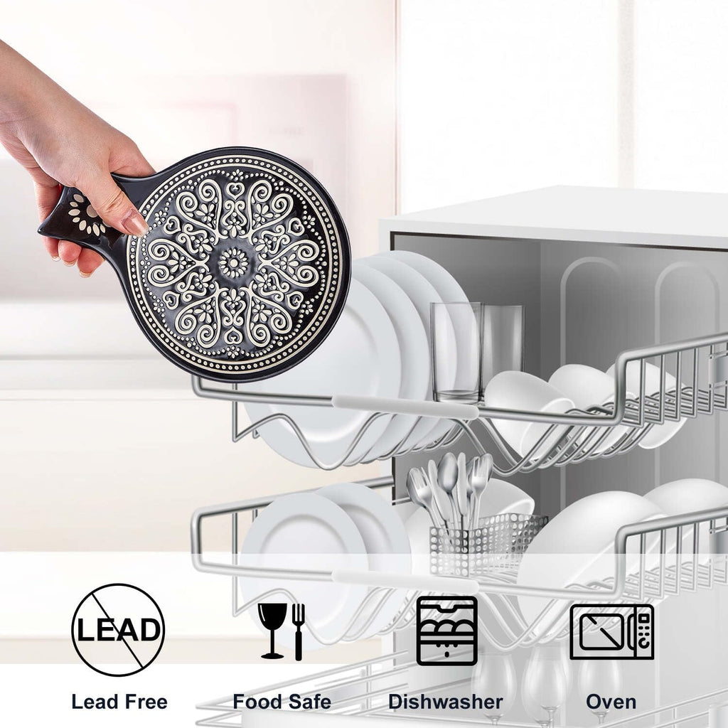 Ceramic Spoon Rest, Cooking Spoon Holder for Kitchen Counter/Stove