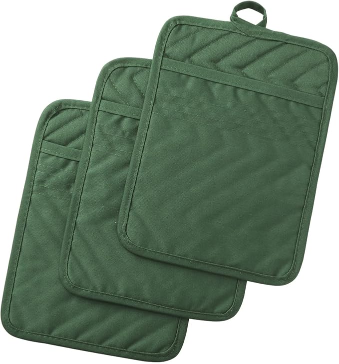 Anyi Pot Holders and Oven Mitts 7" X 9" Heat Resistant Cotton Pocket Pot Holder by Unknown