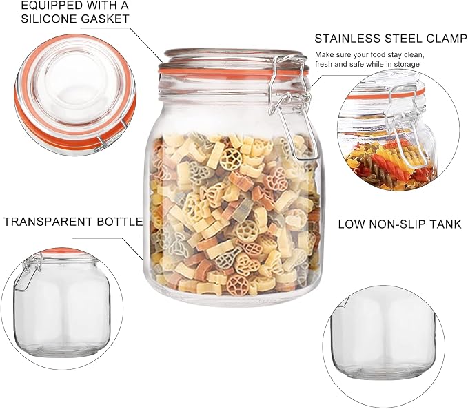 32 oz Glass Food Storage Jars - Image 3