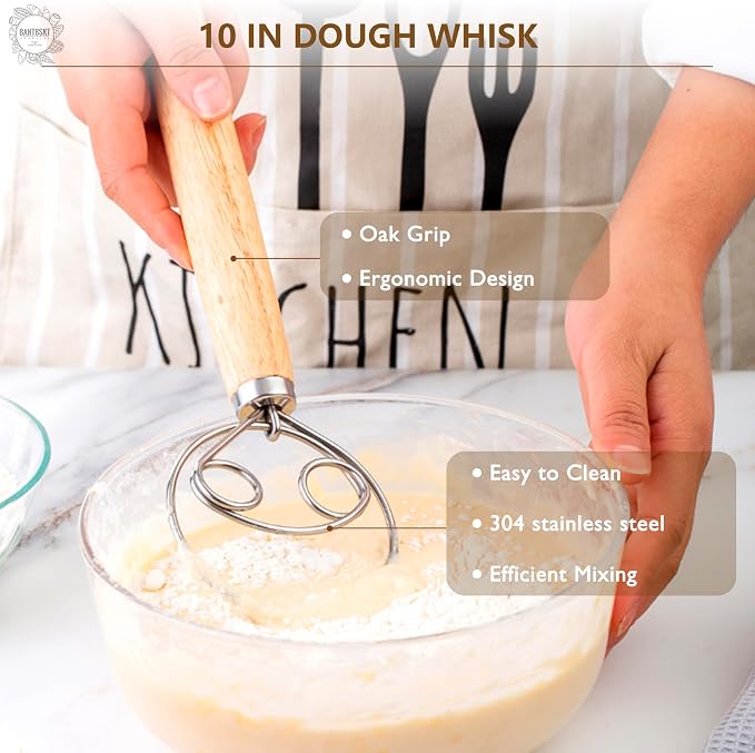 Complete Sourdough Starter Kit, Sourdough Bread Baking Supplies, Banneton Bread - Image 4