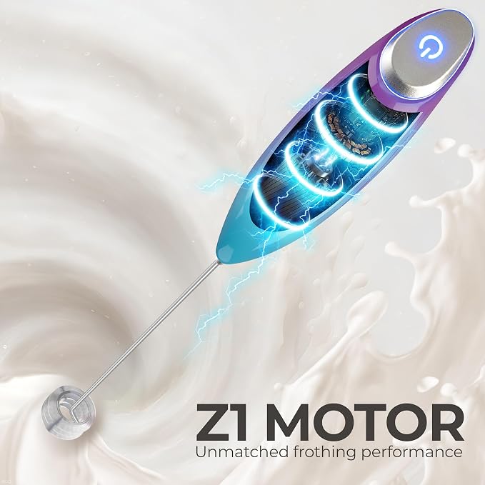 Zulay Kitchen Patented Tornado Triple Whisk Milk Frother - Image 7