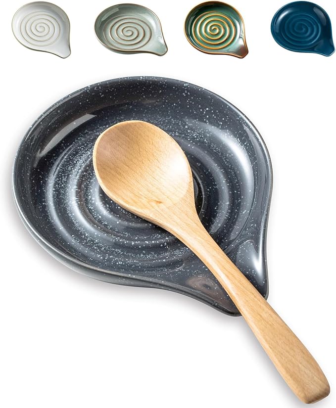 LAUCHUH Spoon Rest, Ceramic Spoon Holder by LAUCHUH