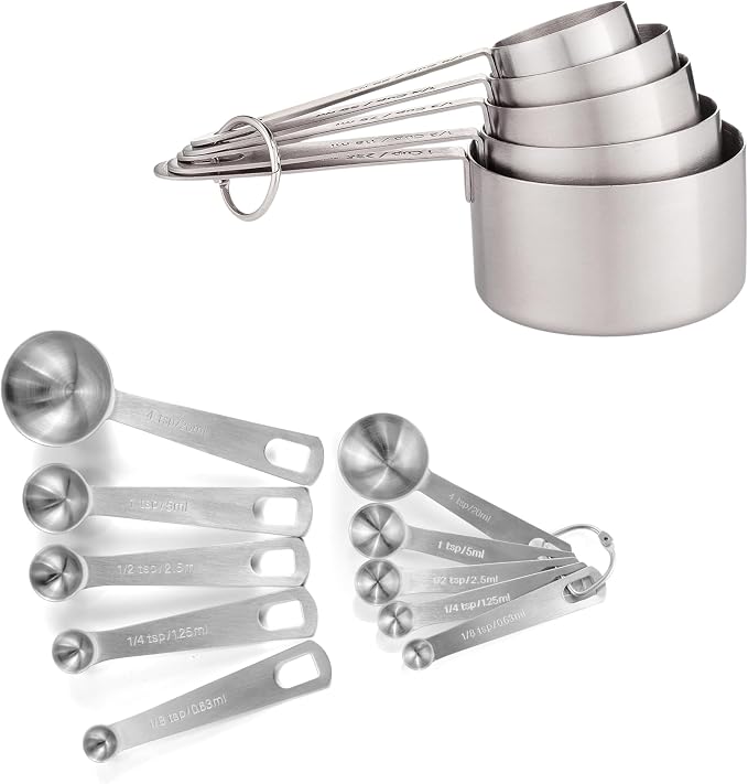 husMait Stainless Steel Measuring Cups & Spoons by husMait