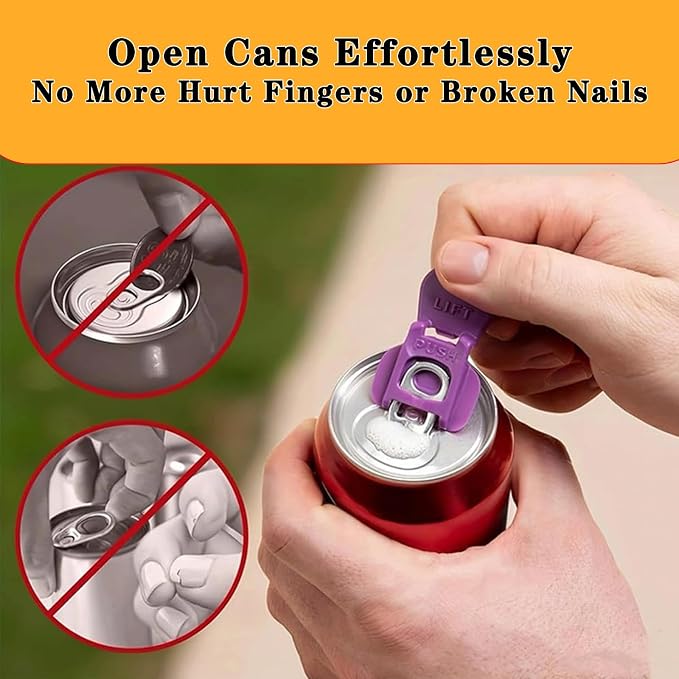 6PCS Colorful Can Tab Openers & Leak-Proof Drink Covers – One-Hand Soda Can - Image 2