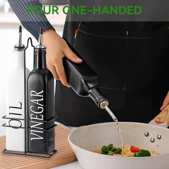 Vakoo Oil and Vinegar Dispenser Set - 17oz/500ml - Image 6
