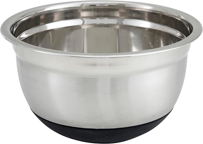 Winco Mixing Bowl with Silicon Base, Stainless Steel by Fonteme