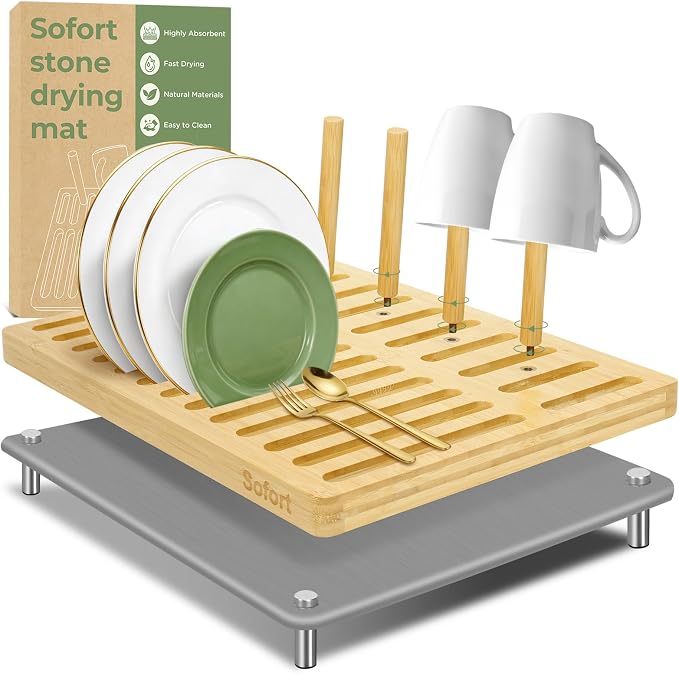 Sofort Stone Drying Mat for Kitchen Counter, Quick Dry Ultra Absorbent Dish by Unknown