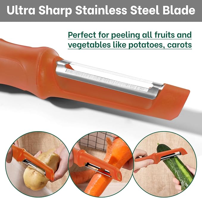 Beneno Swivel Vegetable Peeler, Razor-Sharp Smooth Peeling Potato Peelers - Image 4