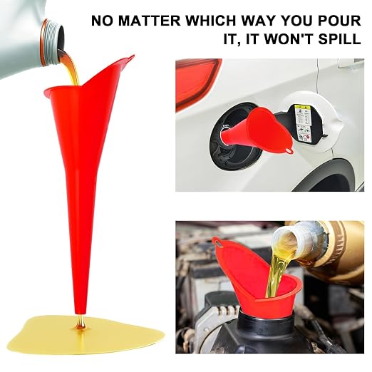 3-Pack Long-Neck Oil Funnels, Gas & Transmission Fluid - Image 3