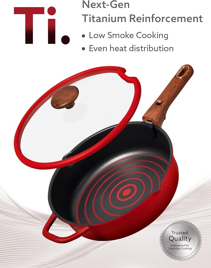 CAROTE 20Pcs Titanium Cookware Set, Pots and Pans Set Non Stick, Kitchen - Image 3