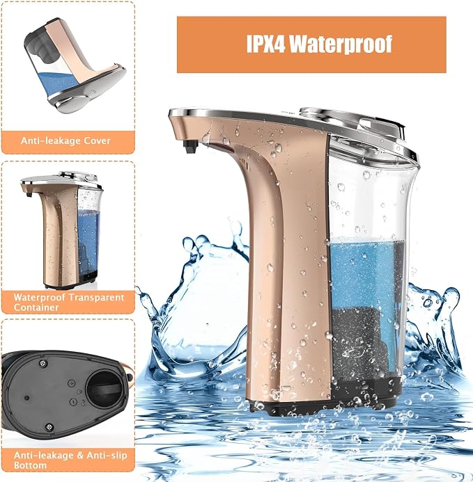 Automatic Soap Dispenser, PZOTRUF Touchless 17oz/500ml - Image 4