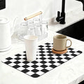 16" x 24" Checkered Dish Drying Mat by Unknown