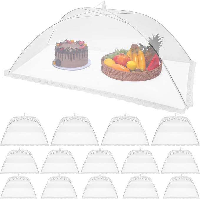 Tanlade 16 Pcs Mesh Food Cover Food Tent Set Reusable Collapsible Pop up Food by Tanlade