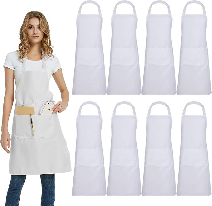DUSKCOVE 8 Pack Bib Aprons Bulk by DUSKCOVE