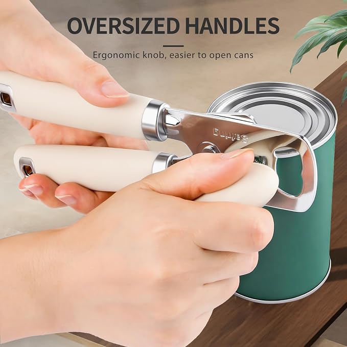 Safring Can Opener Manual, Heavy Duty Stainless Steel Smooth Edge Can Openers - Image 5