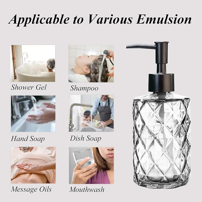 12Oz Small Glass Soap Dispenser - Image 6