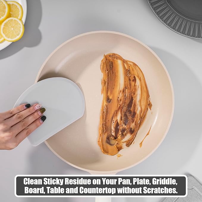 Sapid Flexible Curved Edge Silicone Bowl Scraper, Food Grade Dough Scraper - Image 6