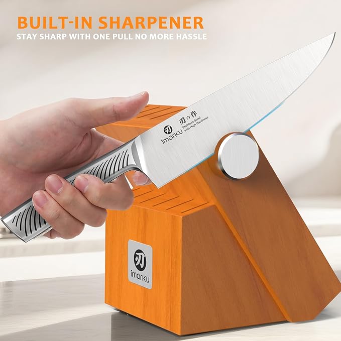 imarku Knife Set, 14 Piece Premium Kitchen Knife Block Set, Razor Sharp - Image 8