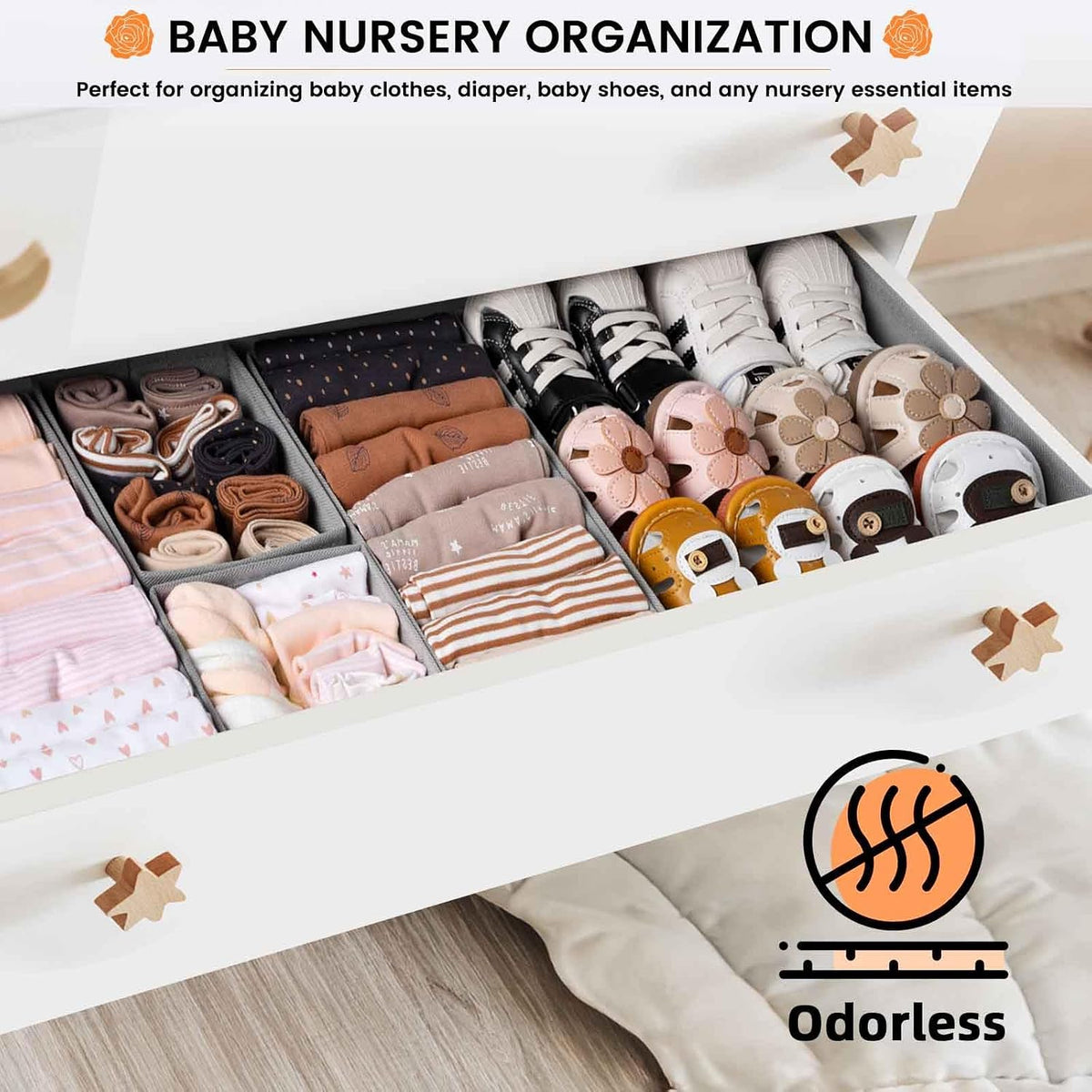 【FAMILY PACK】Drawer Organizer Clothes, 20 Pack Dresser Organizer Bins