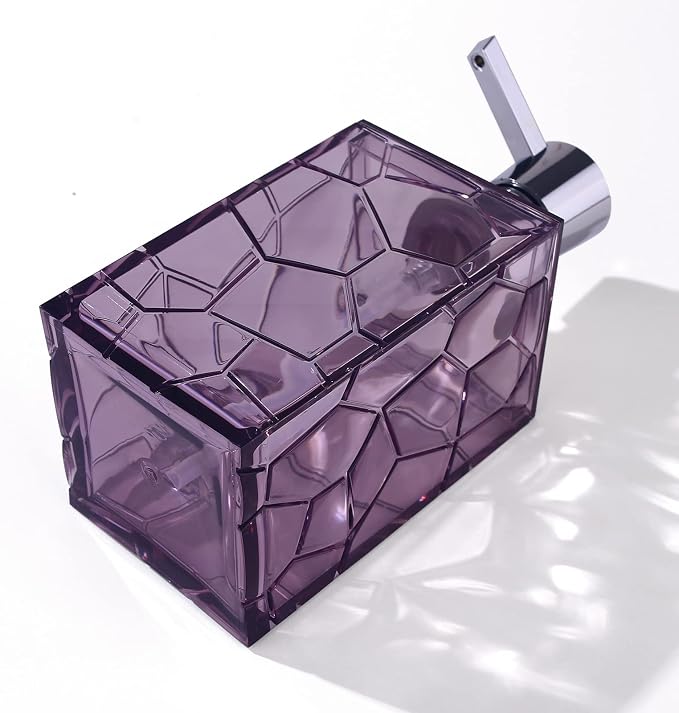 2 Pack Clear Lavender Purple Rust Proof Soap Dispenser, Acrylic Plastic Hand - Image 3