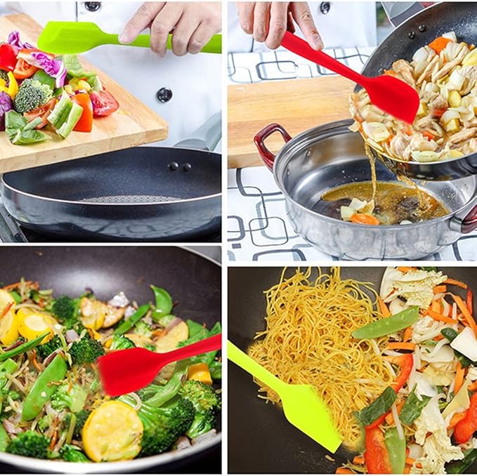 Silicone Spatulas, 11 inch Rubber Spatula Heat Resistant Seamless One Piece - Image 4