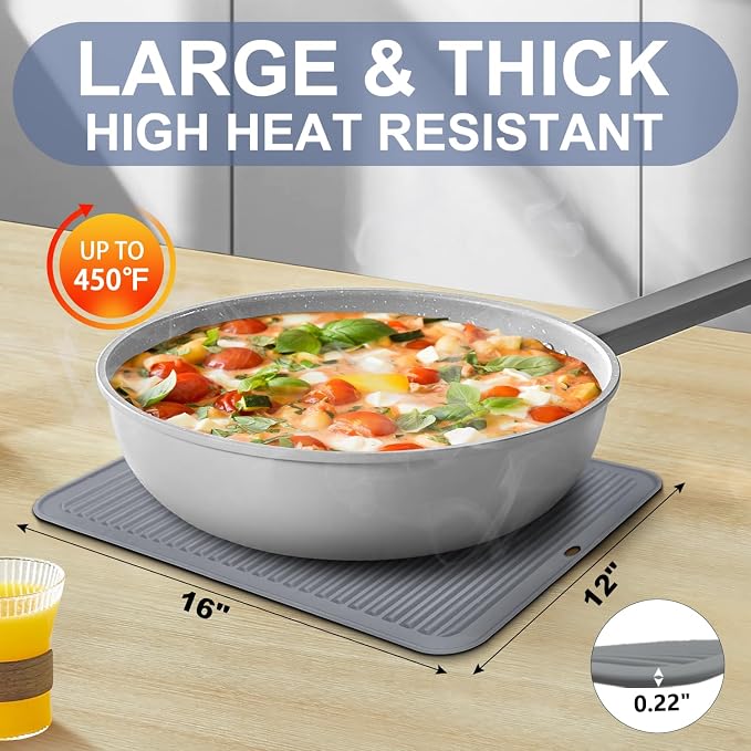 Walfos Large Silicone Trivet 16x12 Inch, Hot Pads - Image 5