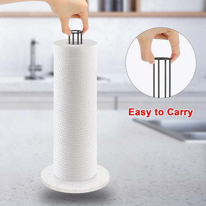 NearMoon Paper Towel Holder Countertop, Sturdy Metal Paper Towel Stand Dispenser - Image 5
