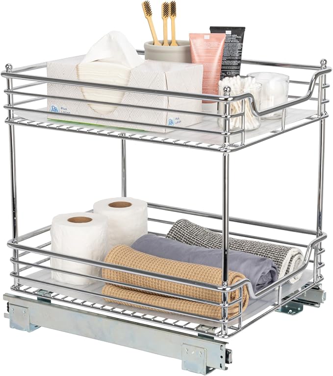 Household Essentials Glidez Chrome-Plated Steel Pull-Out/Slide-Out Storage by HouseholdEssentials