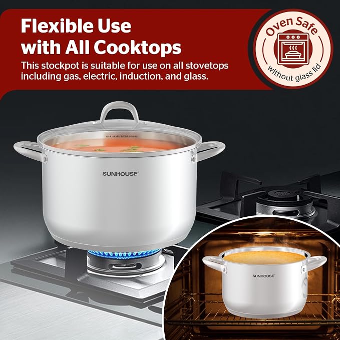 SUNHOUSE Stainless Steel Stock Pot - Image 6