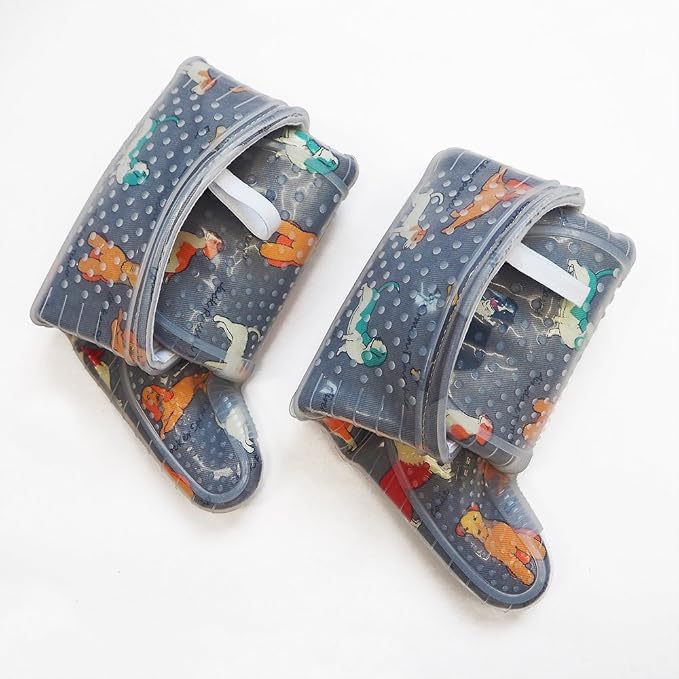 Oven Mitts Set of 2 with Transparent Clear Silicone Shell and Nice Dog Printing - Image 4