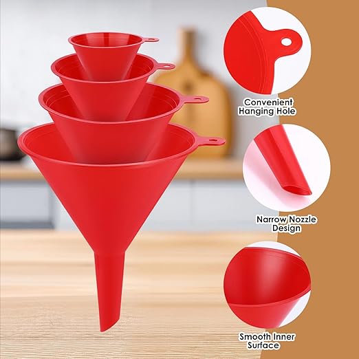 4 PCS Plastic Kitchen Funnel Set - Image 5