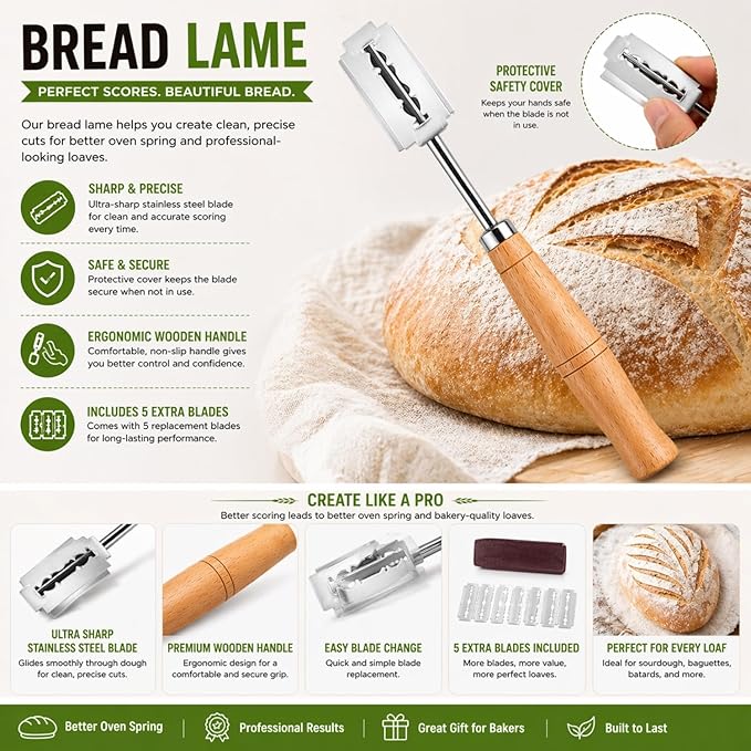 BOORIKA Sourdough Bread Baking Tool Set - Image 5