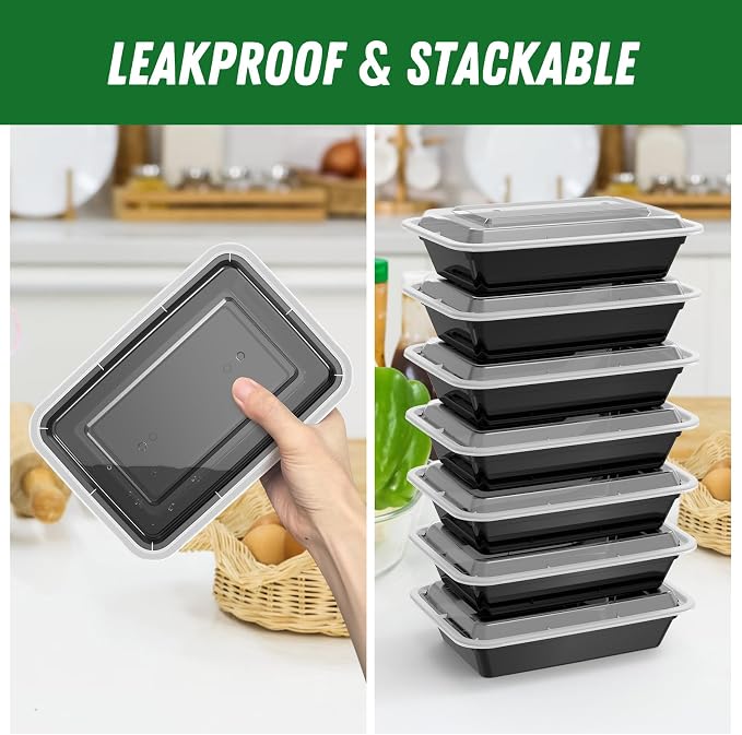 Dealusy 50 Pack 32 oz Meal Prep Containers Reusable - Image 4