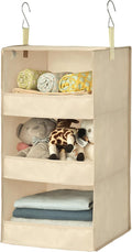 GRANNY SAYS 3-Shelf Hanging Closet Organizer, Khaki Closet Storage Hanging by GRANNYSAYS
