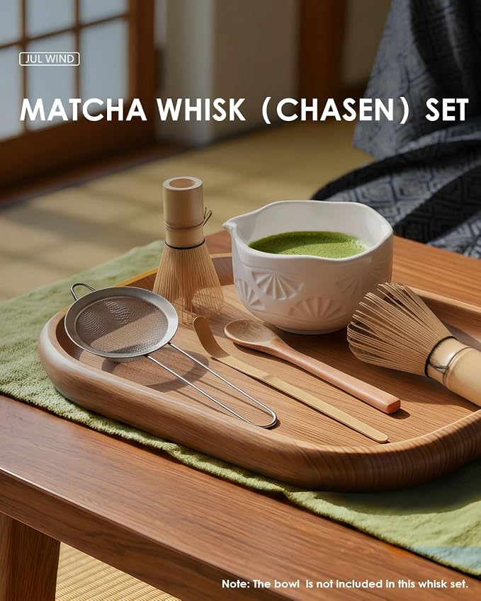 Bamboo Matcha Whisk Set with 2-pack 100% Natural Bamboo matcha Whisk, Tea Scoop - Image 8