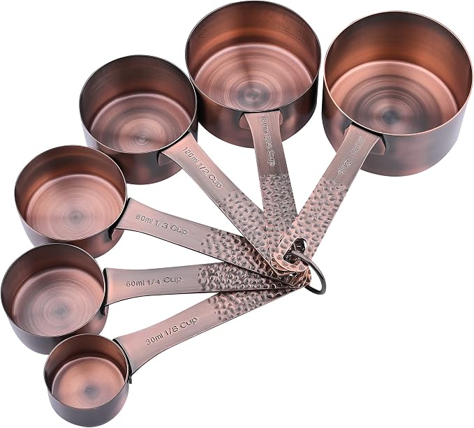 Measuring Cups and Spoons Set 14, Copper Measuring Cups and Spoons Set - Image 2