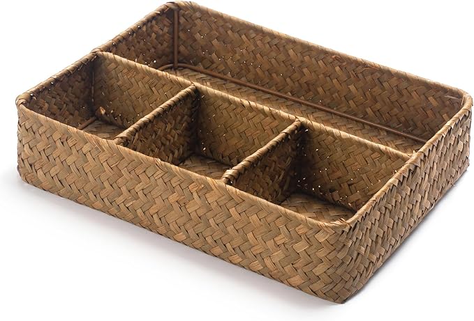 XIMISISE Tea Bag Holder, Woven Tea Bag Organizer, Tea Candy Storage Basket by XIMISISE