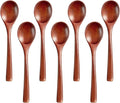 7 Pcs Wooden Spoons for Eating, Small Serving Spoon for Honey, Soup Wood by Morgles