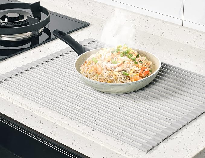 Surpahs 20.5 x 15.5 Inch Roll-Up Dish Drying Rack, Fits Across Sink Openings up - Image 8