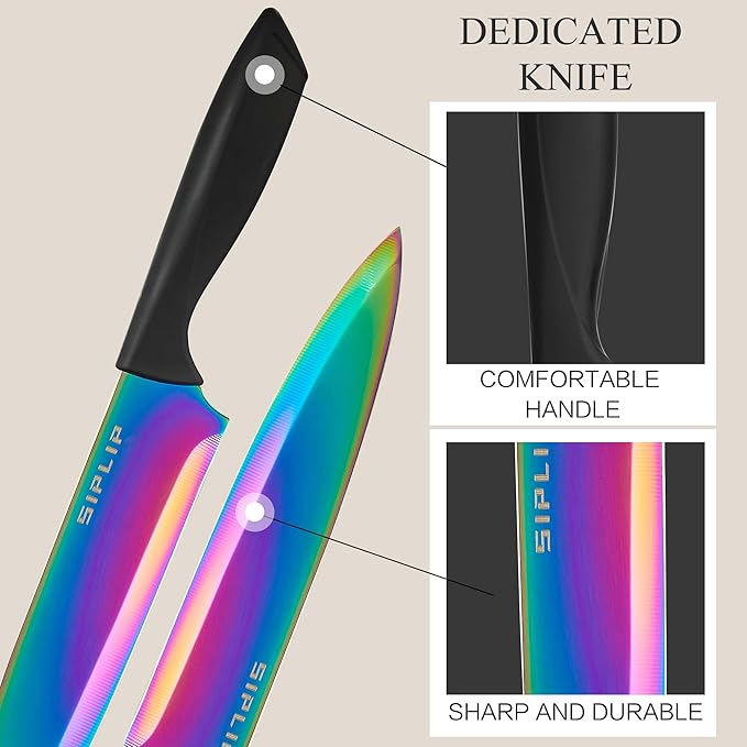 15-Piece High Carbon Stainless Steel Kitchen Knife Set - Image 4
