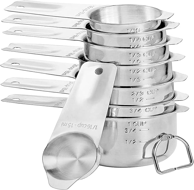 DOTINGHUX 8 Pcs Stainless Steel Measuring Cups Set, Kitchen Measuring Cup by DOTINGHUX