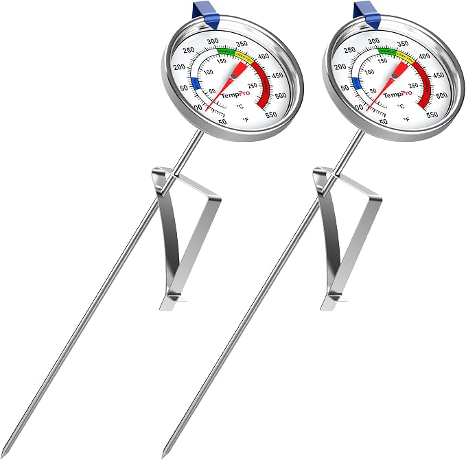 TempPro Candy Thermometer with Pot Clip, Fryer Cooking Thermometer fo Chocolate by TempPro